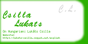csilla lukats business card