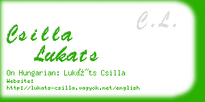 csilla lukats business card